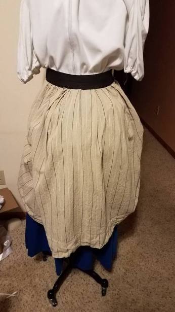 back view of overskirt
