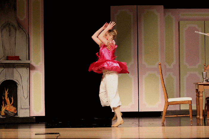 pink/gold dress transformation, Cinderella